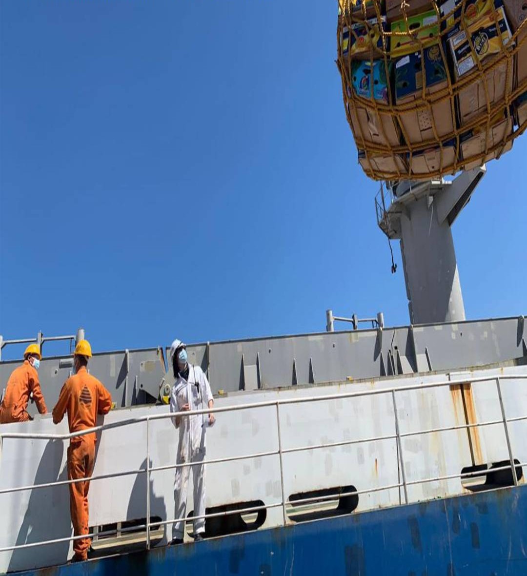 Provisions transferred onboard a commercial vessel
